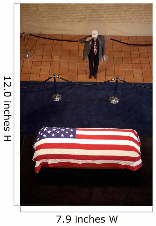 Mourner Pays His Respects Wall Decal