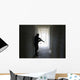 Soldier Clears Hallway Building Wall Decal