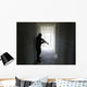 Soldier Clears Hallway Building Wall Decal