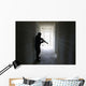 Soldier Clears Hallway Building Wall Decal