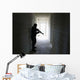 Soldier Clears Hallway Building Wall Decal