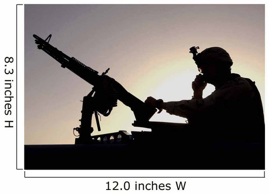 Us Soldier Talks Hand Wall Decal