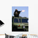 Soldier Shoots M-240b Machine Wall Decal