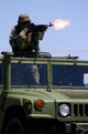 Soldier Shoots M-240b Machine Wall Decal