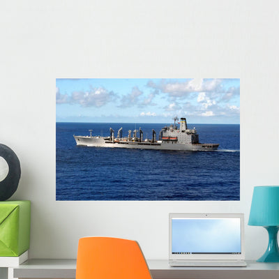 Military Sealift Command Oiler Wall Decal shown on a wall