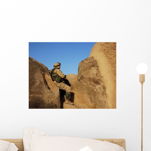 Soldier Takes up Position Wall Decal