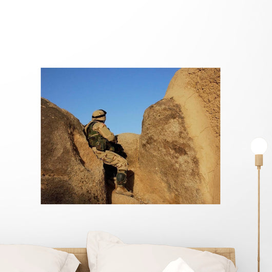 Soldier Takes up Position Wall Decal
