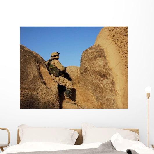 Soldier Takes up Position Wall Decal