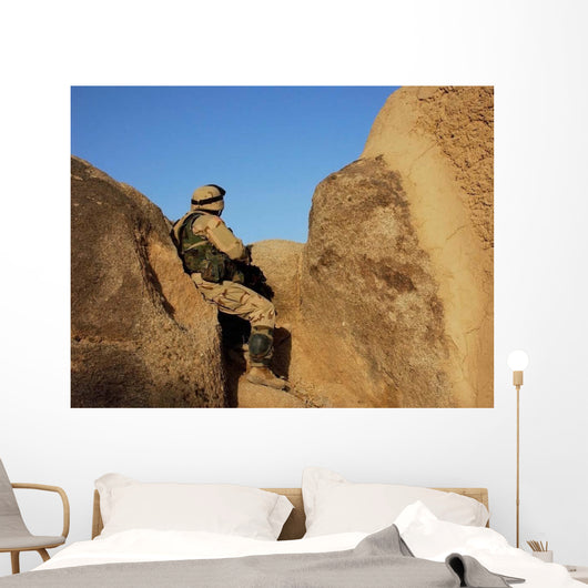 Soldier Takes up Position Wall Decal