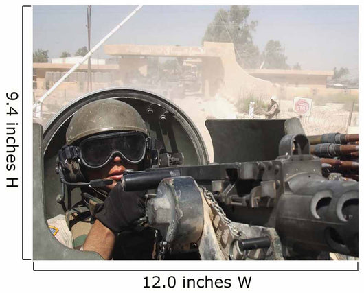 Soldier Pulls Security from Wall Decal