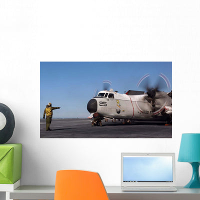 Aviation Boatswain Mate Directs Wall Decal shown on a wall