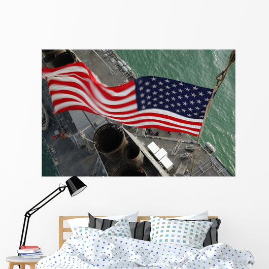 Stars Stripes Flying Boldly Wall Decal