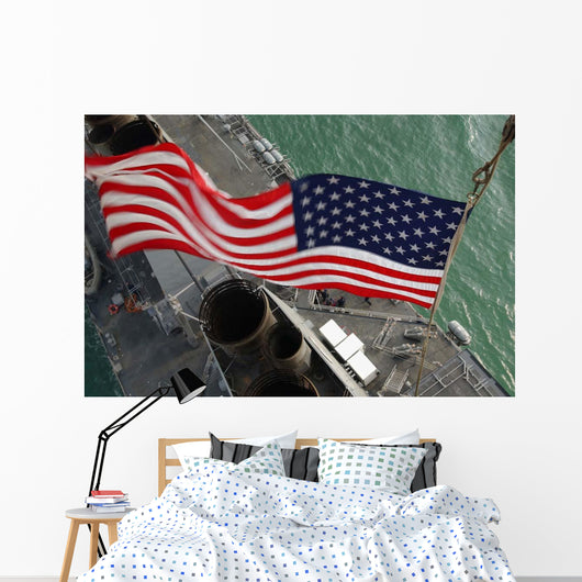 Stars Stripes Flying Boldly Wall Decal