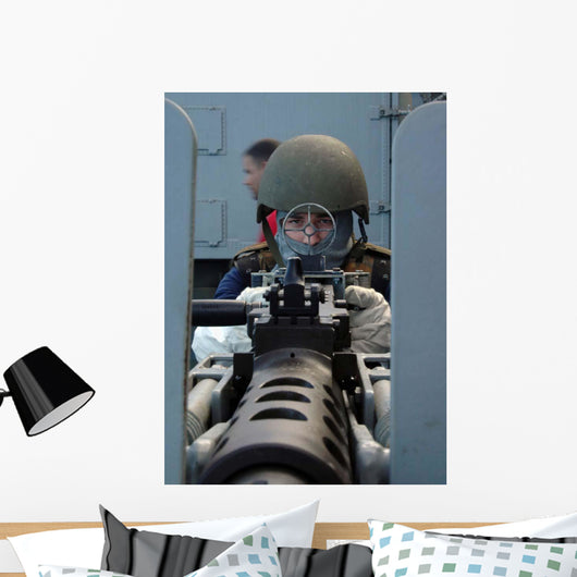 Soldier Mans 50 Caliber Wall Decal