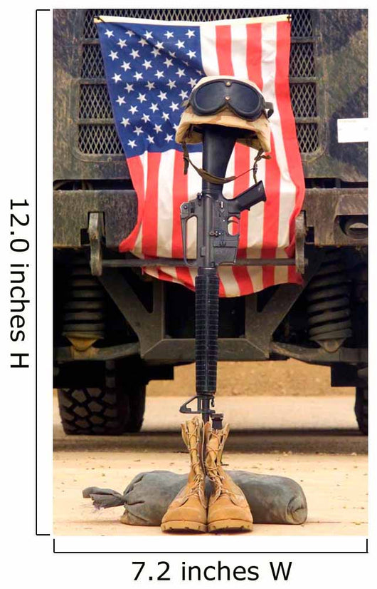 M16-a2 Service Rifle Stand Wall Decal