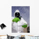 Officer Holds Chemical Testing Wall Decal