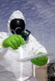 Officer Holds Chemical Testing Wall Decal