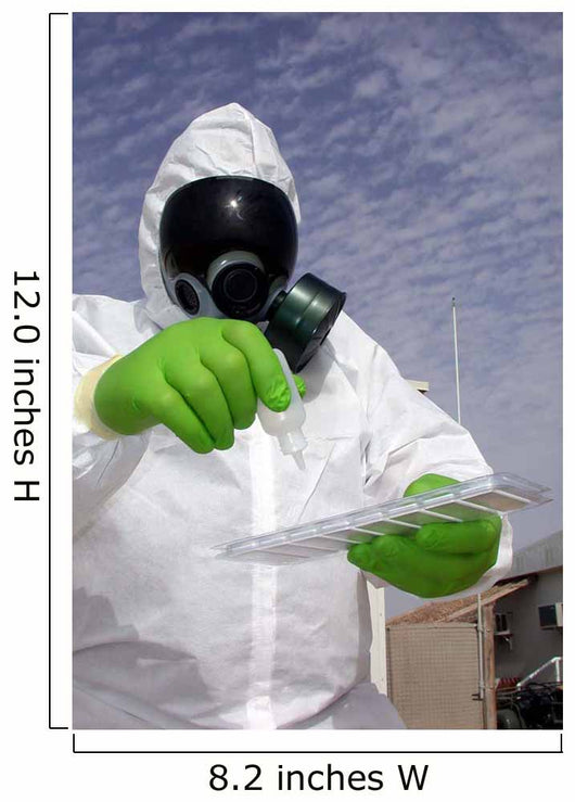 Officer Holds Chemical Testing Wall Decal