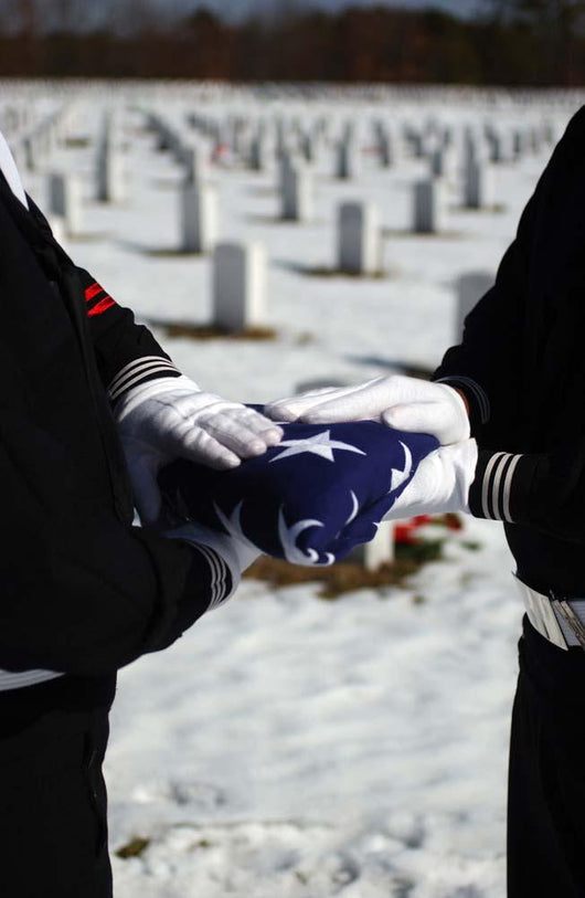 Marines Perform Flag Folding Wall Decal