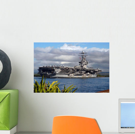 Aircraft Carrier Uss Abraham Wall Decal
