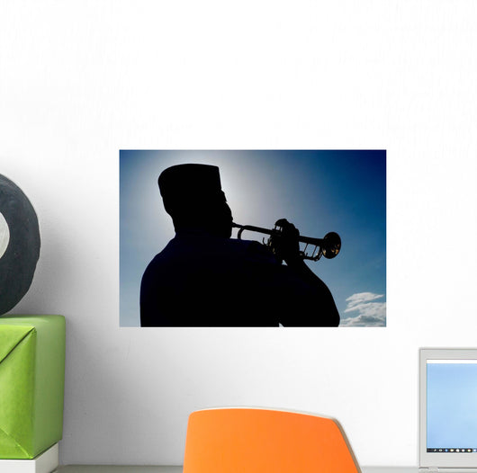 Sailor Playing Taps Wall Decal