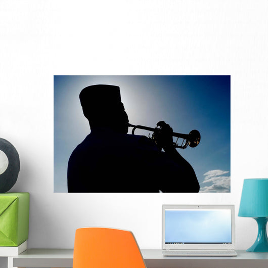 Sailor Playing Taps Wall Decal