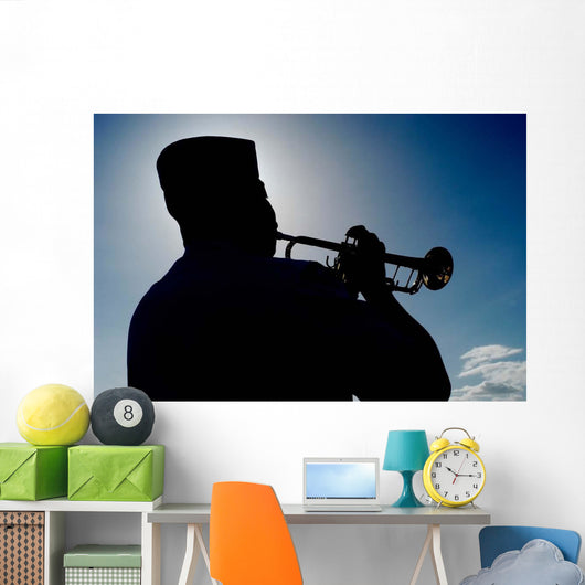 Sailor Playing Taps Wall Decal