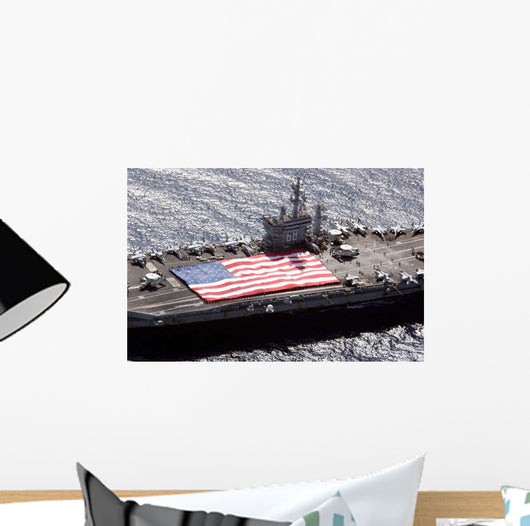 Personnel Participate Flag Unfurling Wall Decal