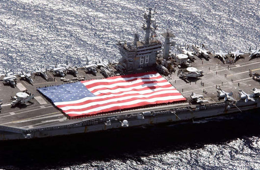 Personnel Participate Flag Unfurling Wall Decal