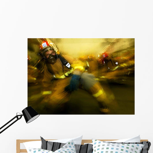 Lithographer Braces for Shock Wall Decal