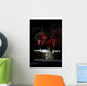 Fireworks Explode over White Wall Decal