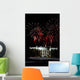 Fireworks Explode over White Wall Decal
