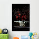 Fireworks Explode over White Wall Decal