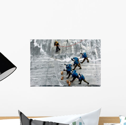 Sailors Conduct Scrub Exercise Wall Decal