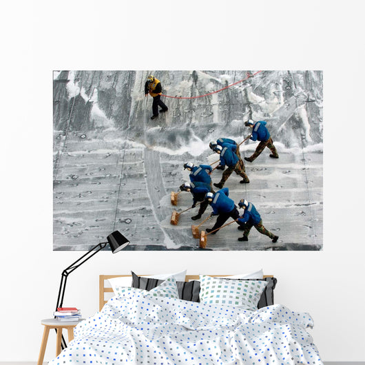 Sailors Conduct Scrub Exercise Wall Decal