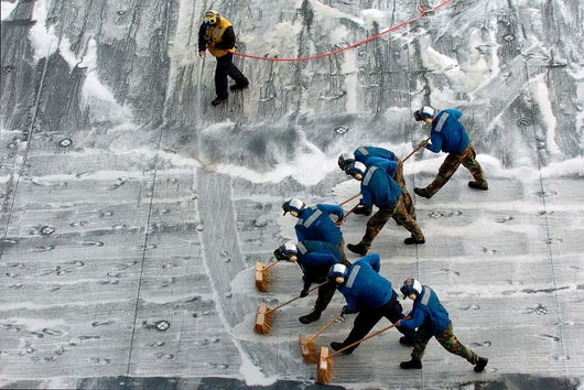 Sailors Conduct Scrub Exercise Wall Decal