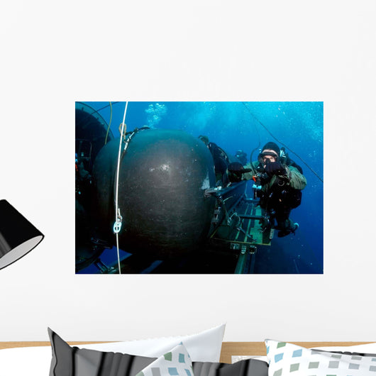 Divers Prepare to Launch Wall Decal