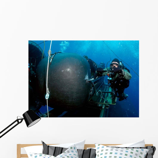 Divers Prepare to Launch Wall Decal