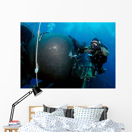 Divers Prepare to Launch Wall Decal