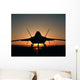 Silhouette F-22 Raptor Wall Decal Design 1