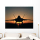 Silhouette F-22 Raptor Wall Decal Design 1