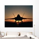 Silhouette F-22 Raptor Wall Decal Design 1