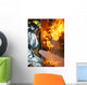 Firefighter Extinguishes Simulated Structural Wall Decal