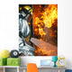 Firefighter Extinguishes Simulated Structural Wall Decal