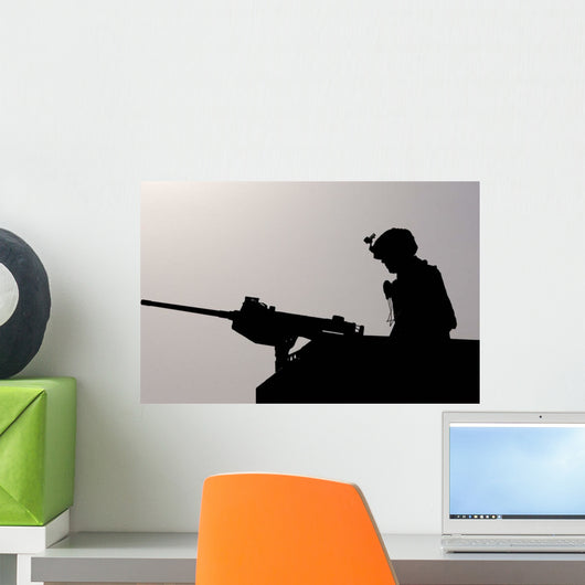 Airman Prepares for Convoy Wall Decal