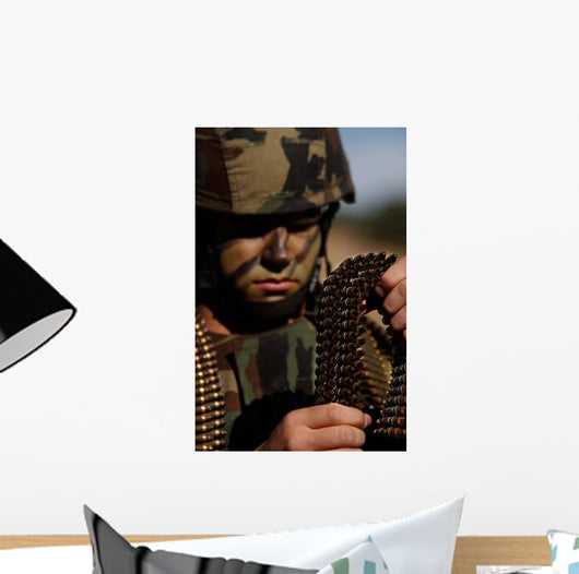 Airman Loads up Ammunition Wall Decal