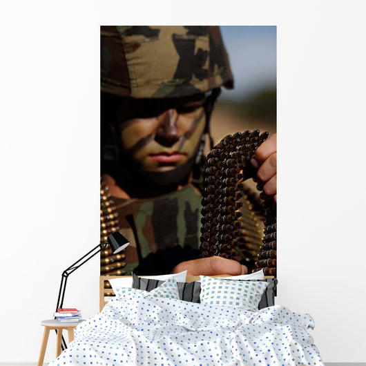 Airman Loads up Ammunition Wall Decal