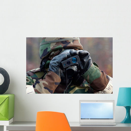 Airman Uses Range Finder Wall Decal