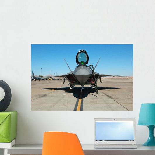 F A-22 Raptor Sits Wall Decal