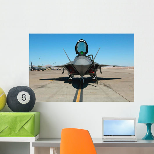 F A-22 Raptor Sits Wall Decal